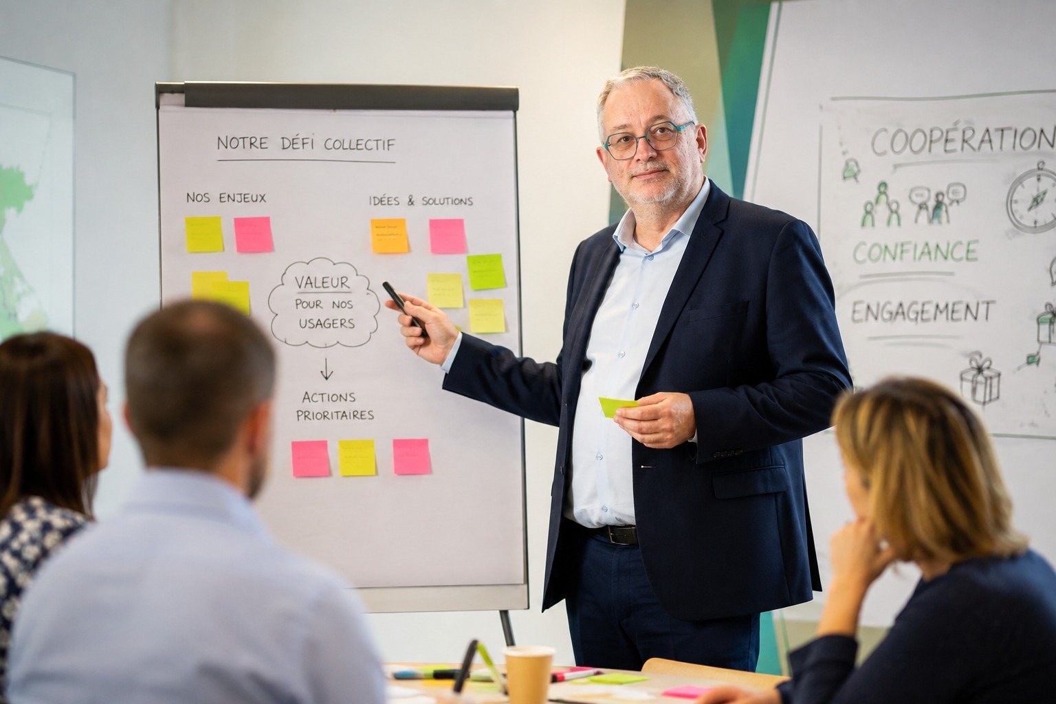 Richard Robineau animant un atelier d'intelligence collective